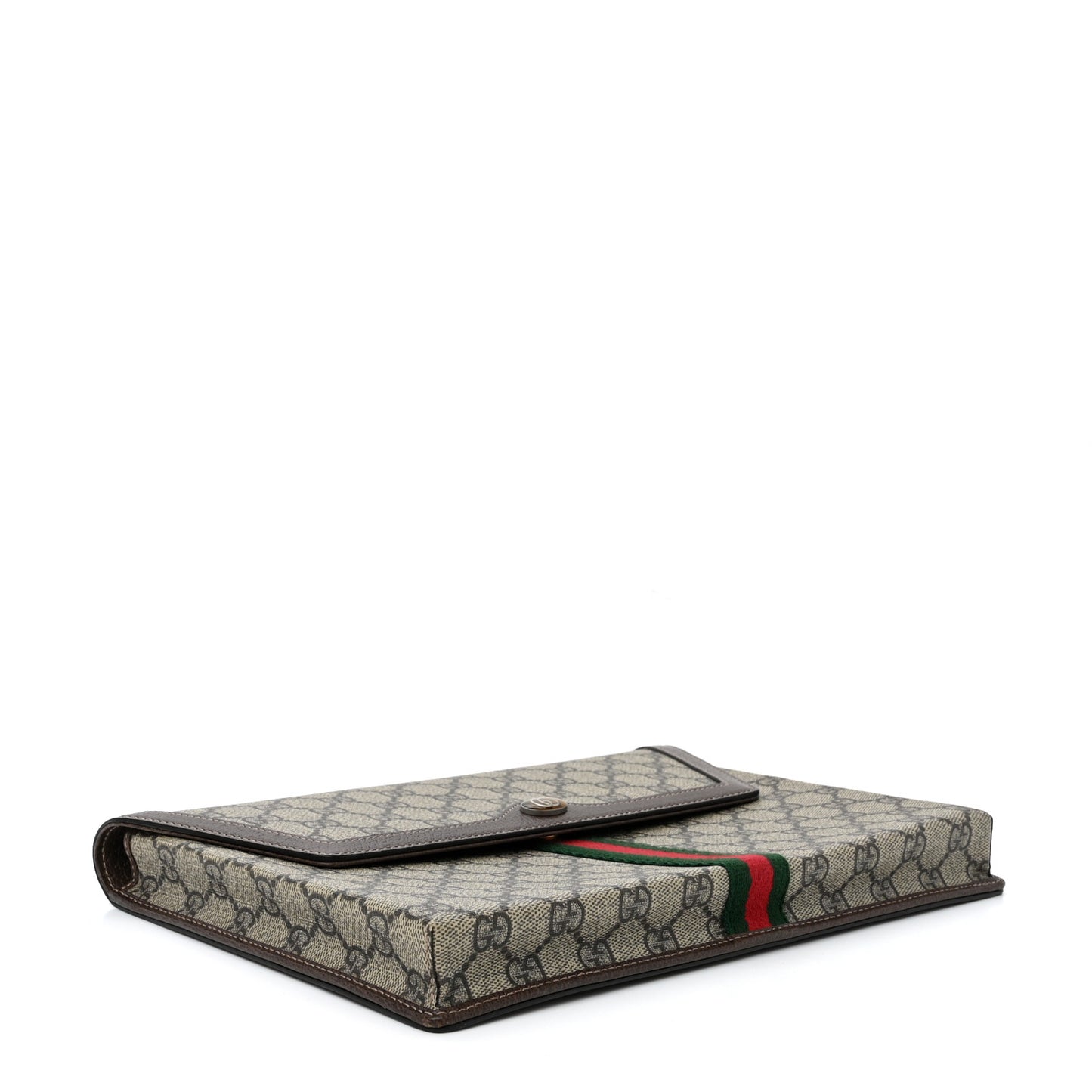 GG Supreme Monogram Web Ophidia Clutch Beige New Acero