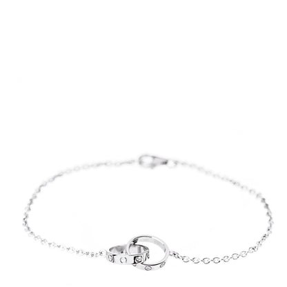 Cartier 18K White Gold Interlocking LOVE Bracelet 1 of 4