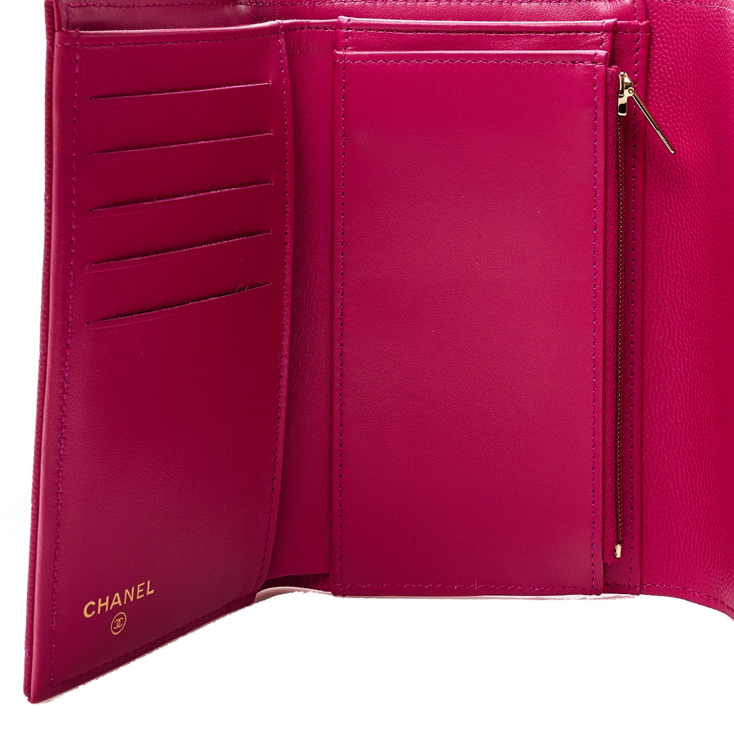 Chanel Caviar Quilted Medium Flap Wallet Fuchsia 5 of 12