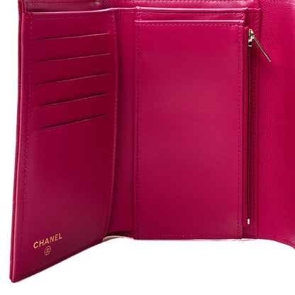 Chanel Caviar Quilted Medium Flap Wallet Fuchsia 5 of 12