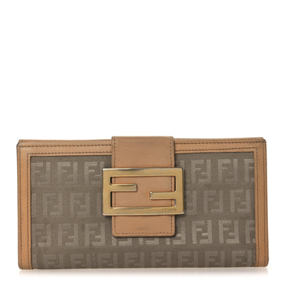 Fendi Zucchino Vitello Continental Wallet Beige 1 of 10