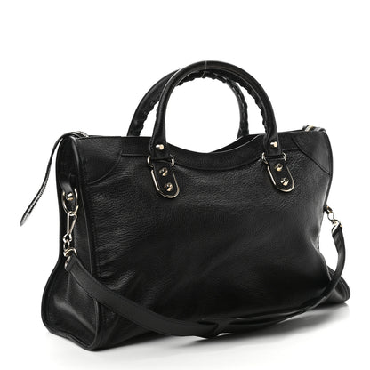 Balenciaga Chevre Gold Metallic Edge Hardware City Black 3 of 10