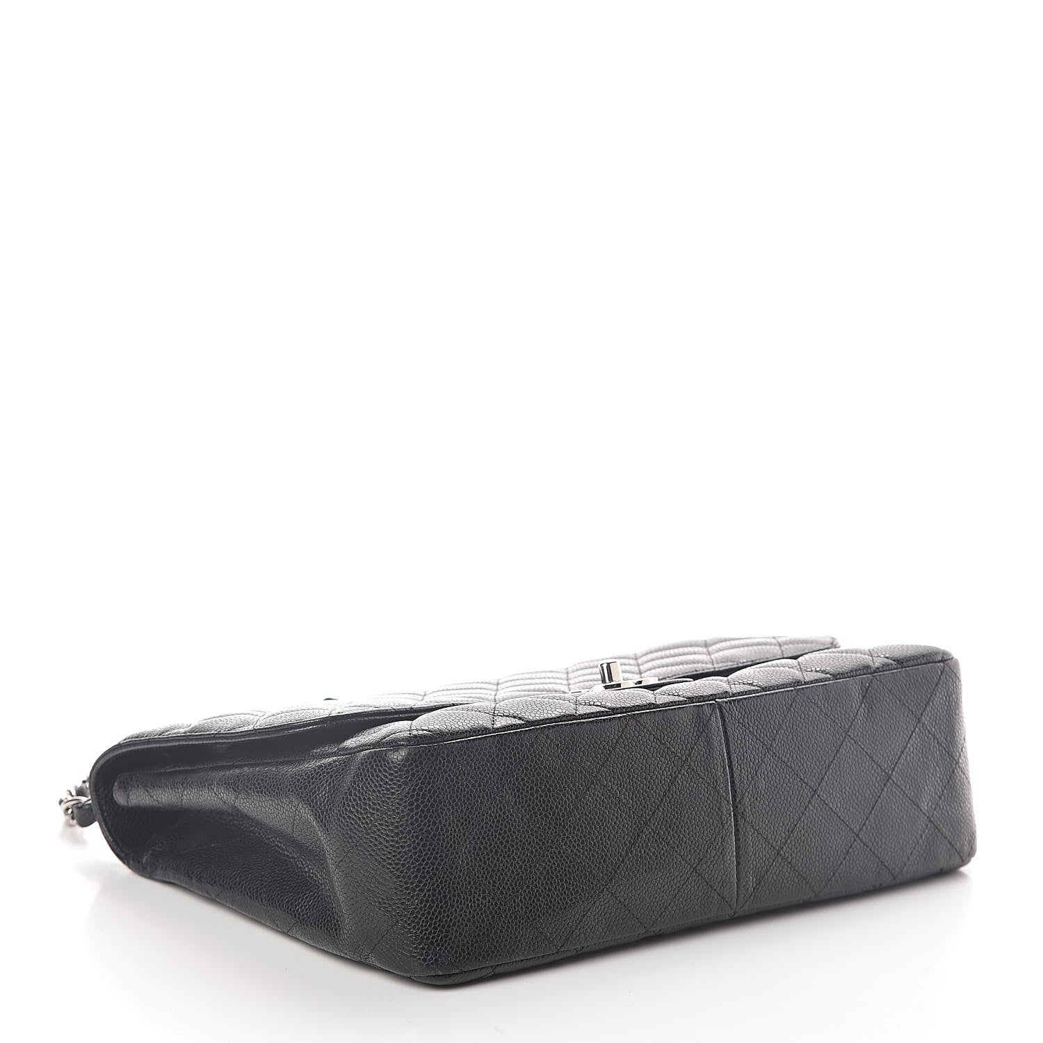 Chanel Caviar Quilted Jumbo Single Flap Black 4 of 10