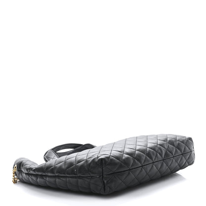 Saint Laurent Lambskin Quilted Maxi Icare Shopping Tote Black 5 of 11