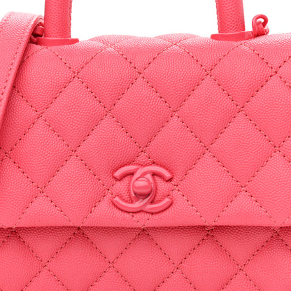 Chanel Caviar Quilted Incognito Extra Mini Coco Handle Flap Pink 8 of 11