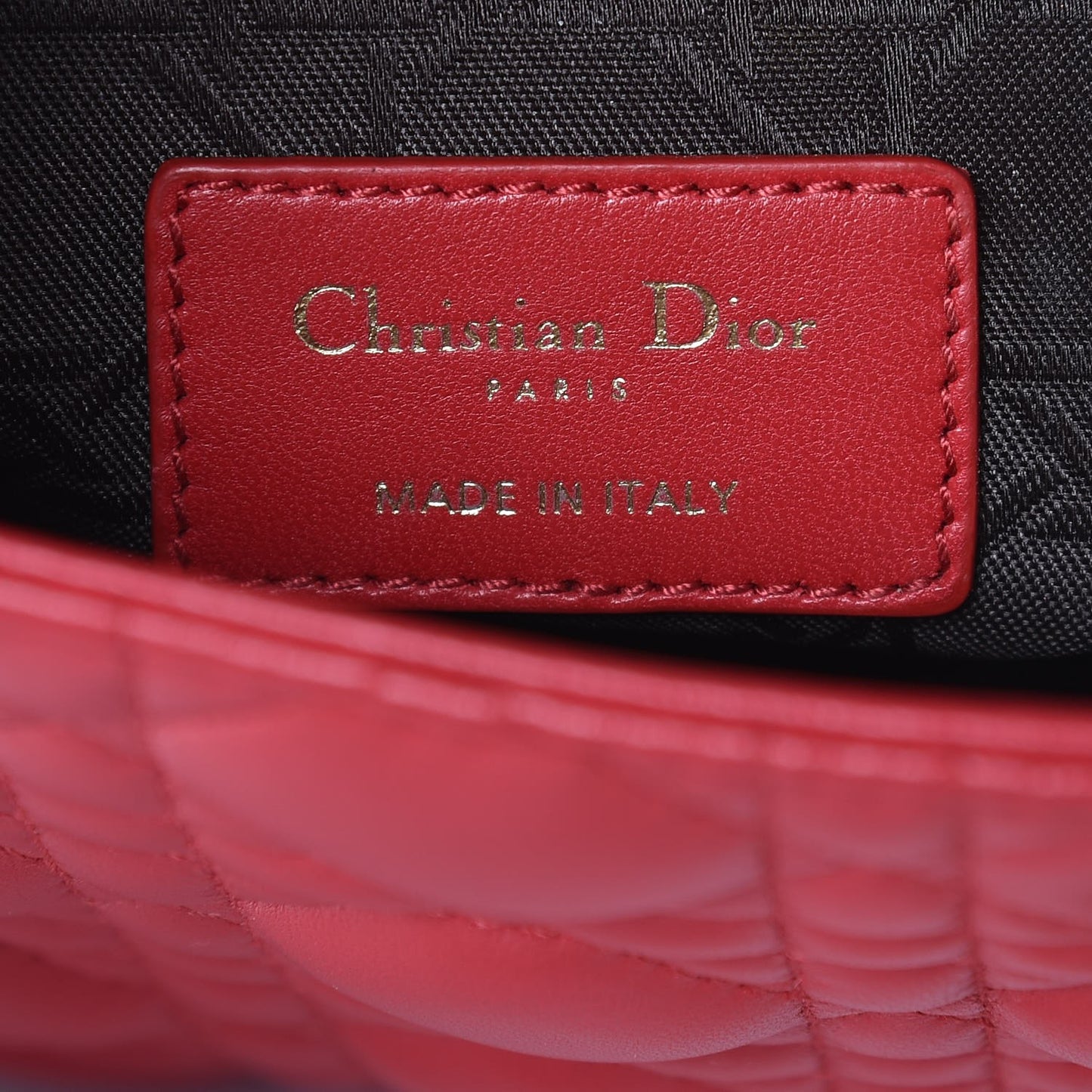 Lambskin Cannage Small My Lady Dior Red