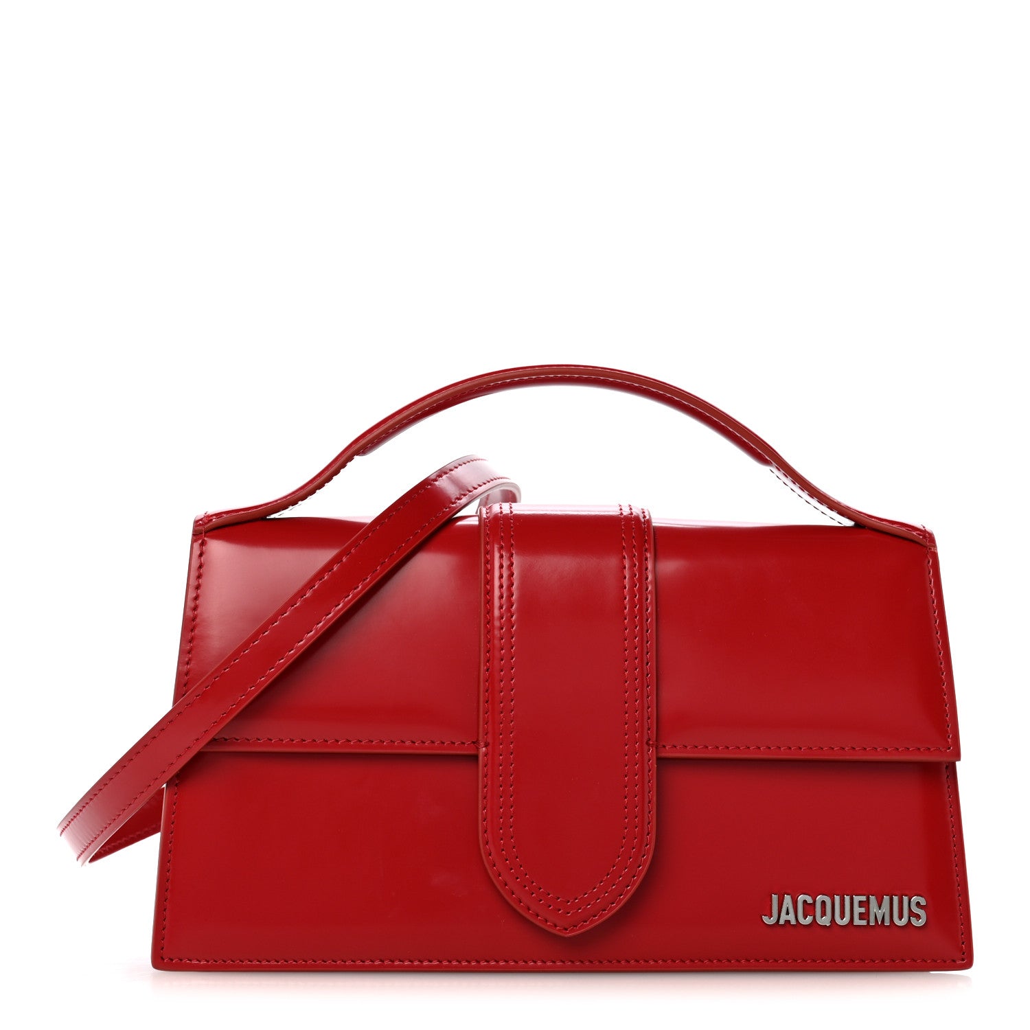 Jacquemus Glazed Calfskin Le Grand Bambino Red 1 of 8