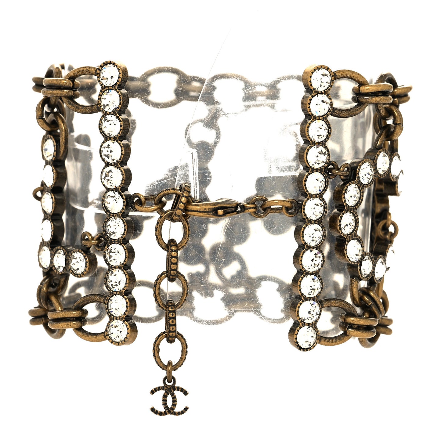 Crystal City of Lights Chain Bracelet Gold
