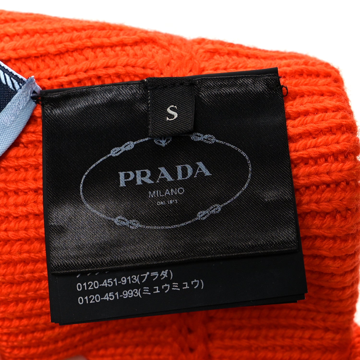 Prada Knit Racing Logo Headband S Orange 4 of 4
