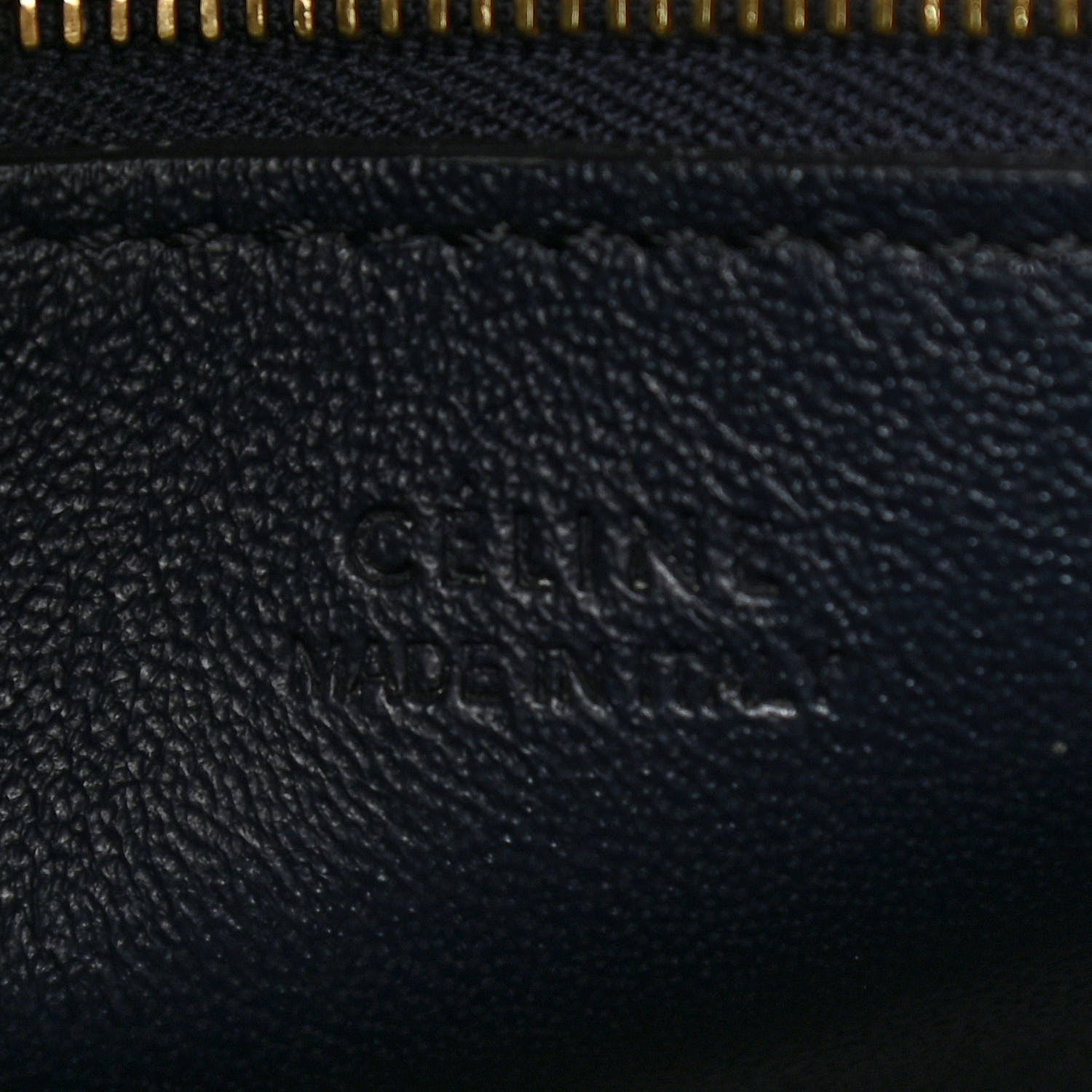 Celine Supersoft Calfskin Sangle Bucket Bag Navy 7 of 11