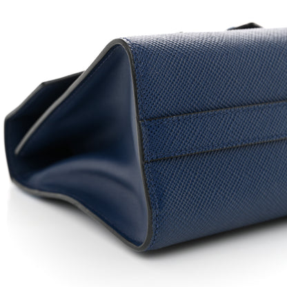 Prada Saffiano Cuir Calfskin Monochrome Robot Patches Envelope Flap Chain Shoulder Bag Blue 7 of 11