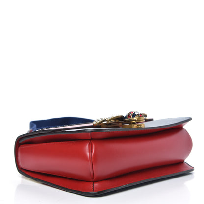Gucci Calfskin Sylvie Web Queen Margaret Shoulder Bag Blue Agata Hibiscus Red Mystic White 4 of 11