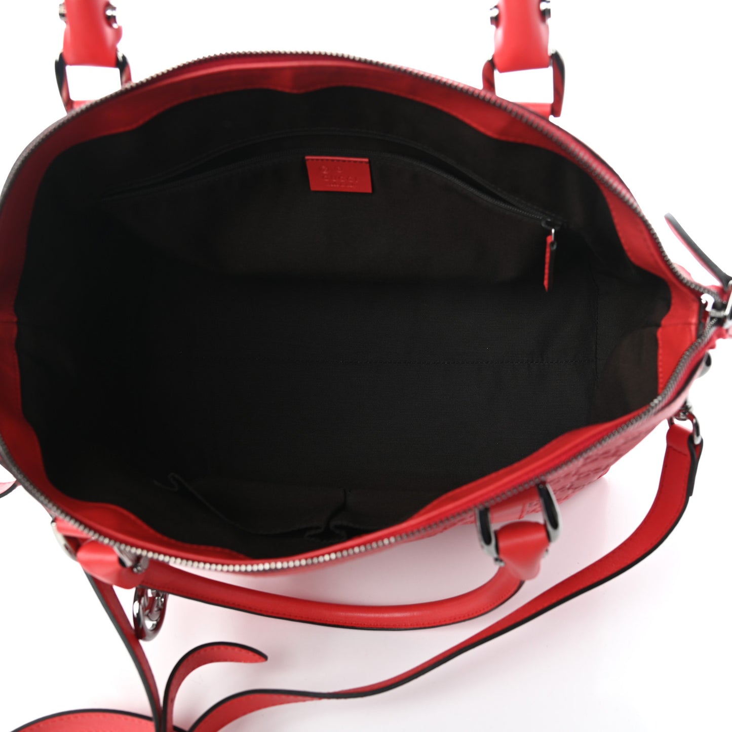 Guccissima Medium GG Charm Dome Satchel Red