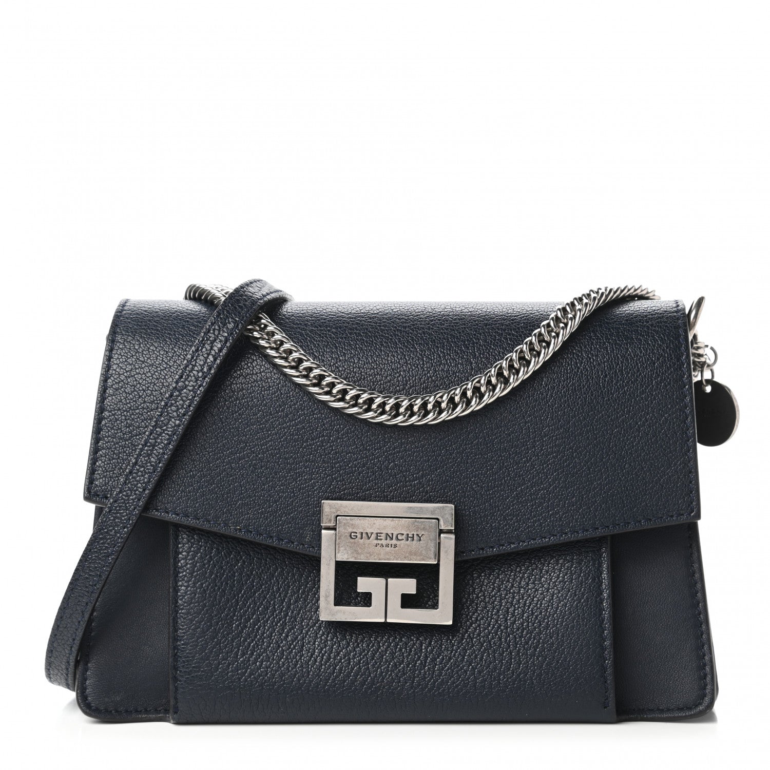 Givenchy Goatskin Small GV3 Shoulder Bag Dark Blue 2 of 9