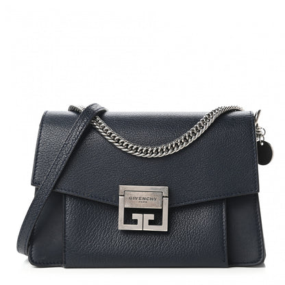 Givenchy Goatskin Small GV3 Shoulder Bag Dark Blue 2 of 9