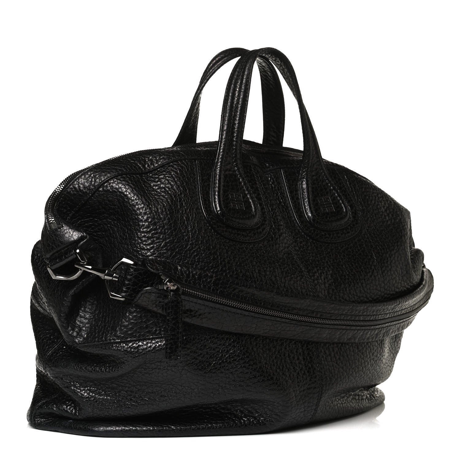 Givenchy Glazed Pebbled Calfskin Large Nightingale Black 2 of 11