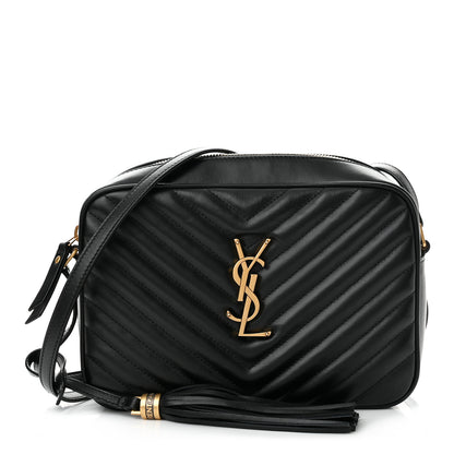 Saint Laurent Calfskin Matelasse Monogram Lou Camera Bag Black 1 of 10