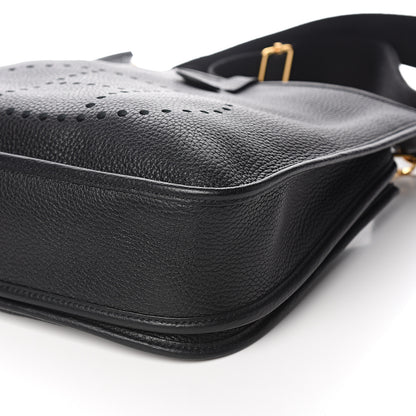 Hermes Taurillon Clemence Evelyne III PM Black 8 of 9