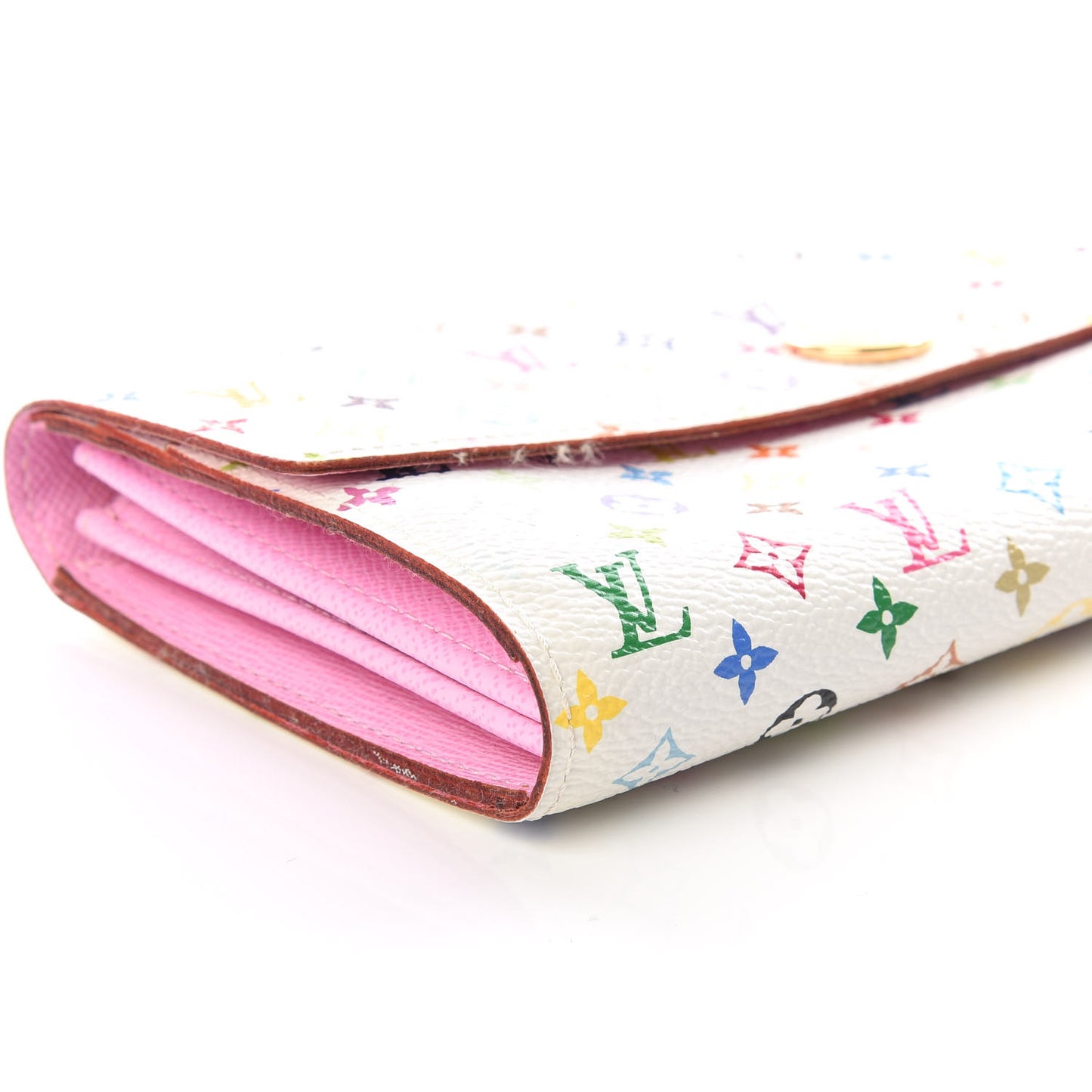 Monogram Multicolor Sarah Wallet White Litchi