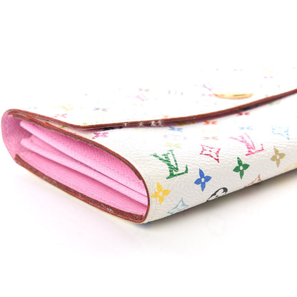 Louis Vuitton Monogram Multicolor Sarah Wallet White Litchi 5 of 9