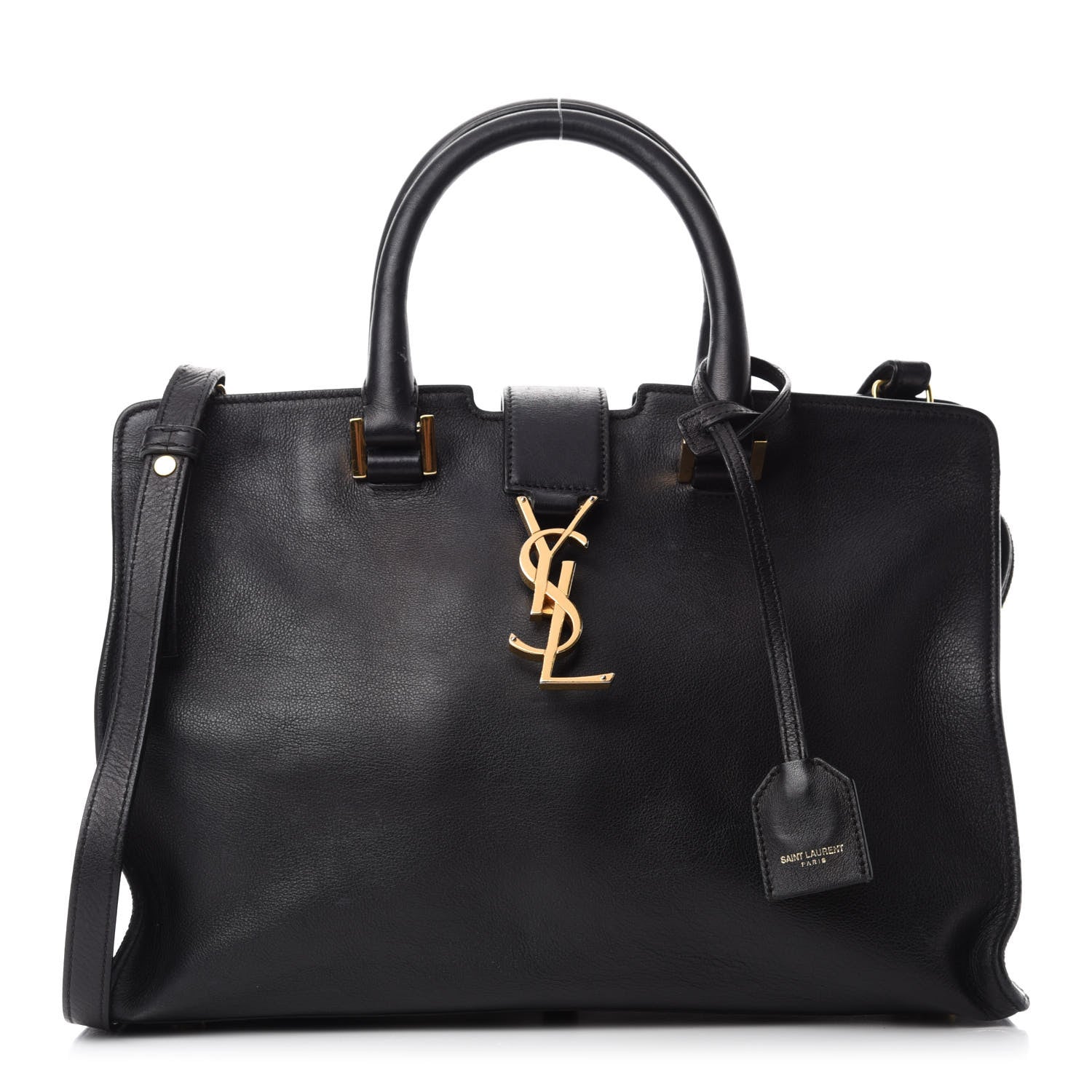 Saint Laurent Smooth Calfskin Small Monogram Cabas Black 1 of 15