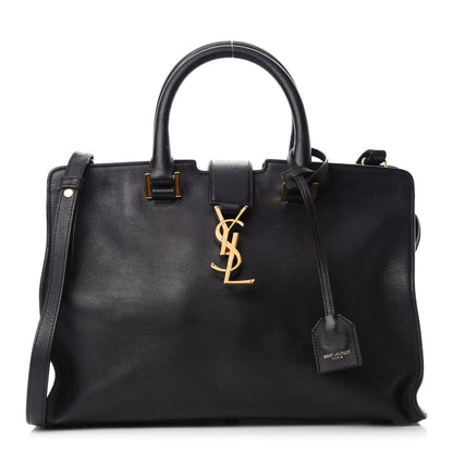 Saint Laurent Smooth Calfskin Small Monogram Cabas Black 1 of 15