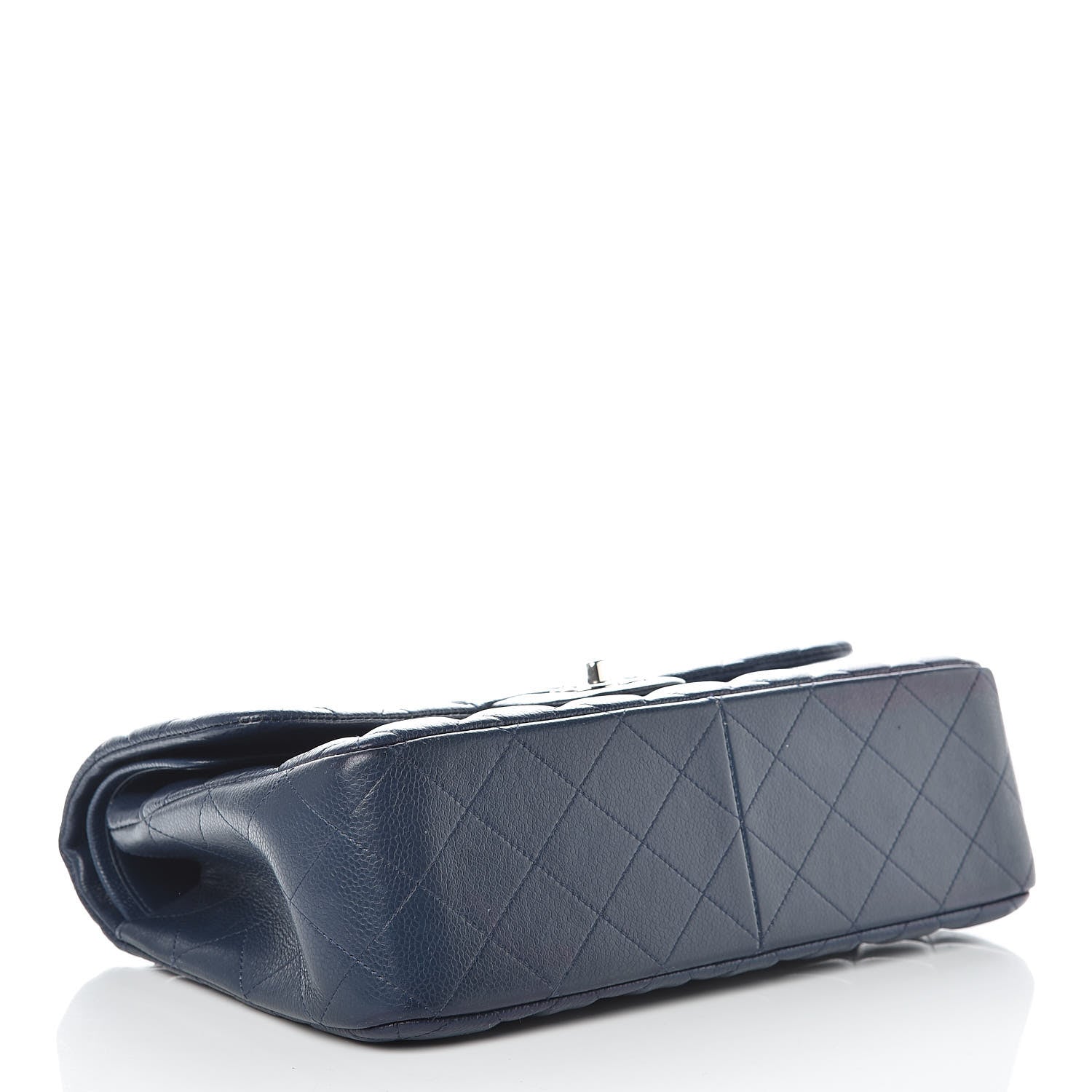 Chanel Caviar Quilted Jumbo Double Flap Navy Blue 5 of 20