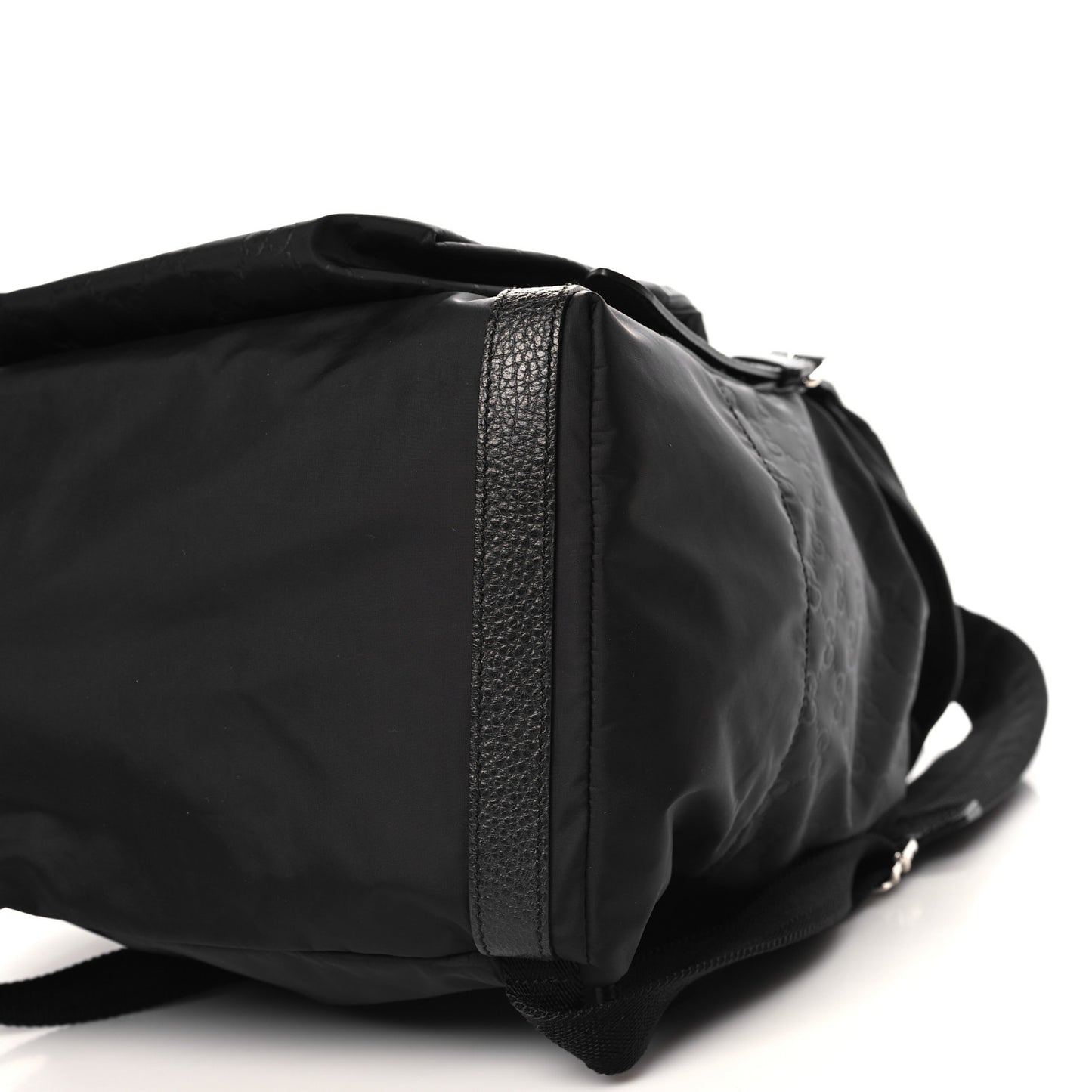 Nylon Monogram Medium Light Double Buckle Backpack Black