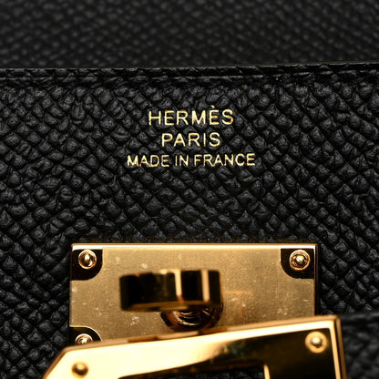 Hermes Epsom Kelly Wallet To Go Black 6 of 11