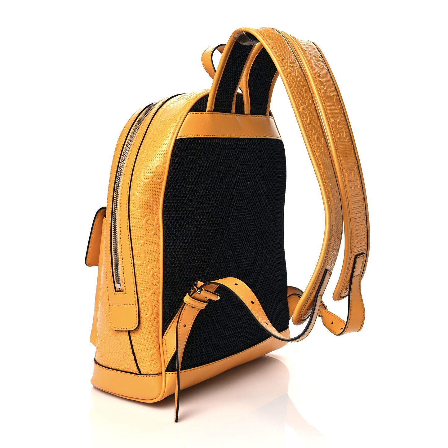 Calfskin GG Tennis Embossed Backpack Crop Black