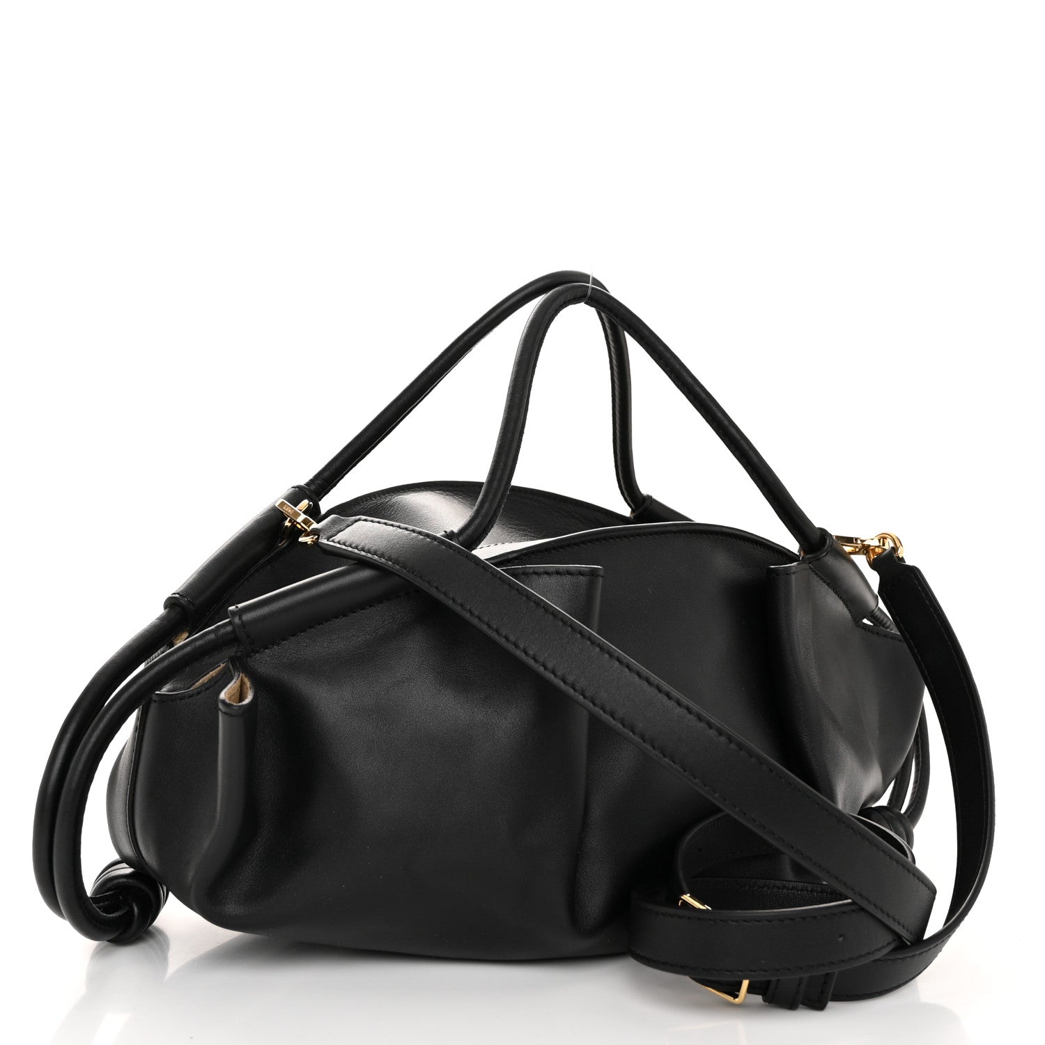 Loewe Shiny Nappa Calfskin Small Paseo Bag Black 3 of 9