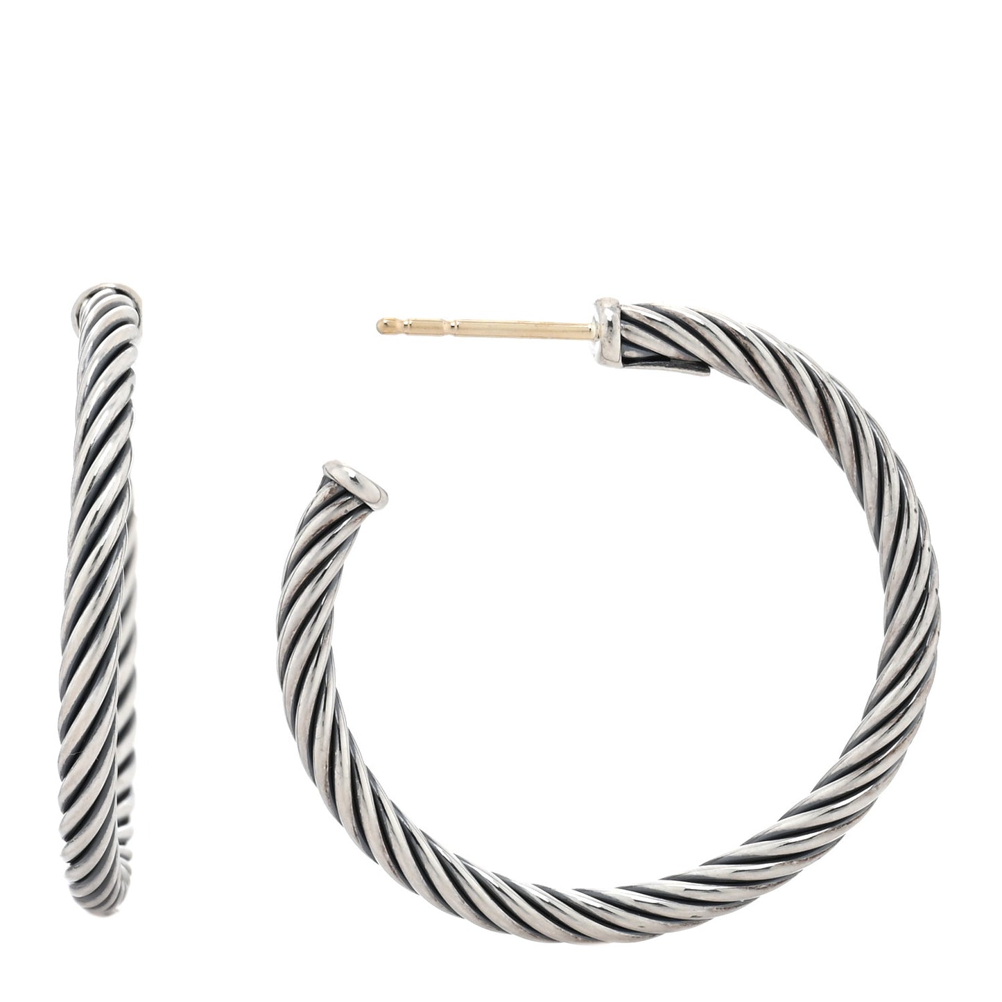Sterling Silver Small Cable Classics Hoop Earrings