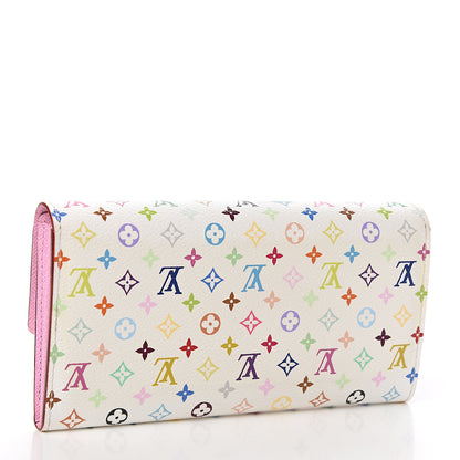Louis Vuitton Monogram Multicolor Sarah Wallet White Litchi 2 of 7
