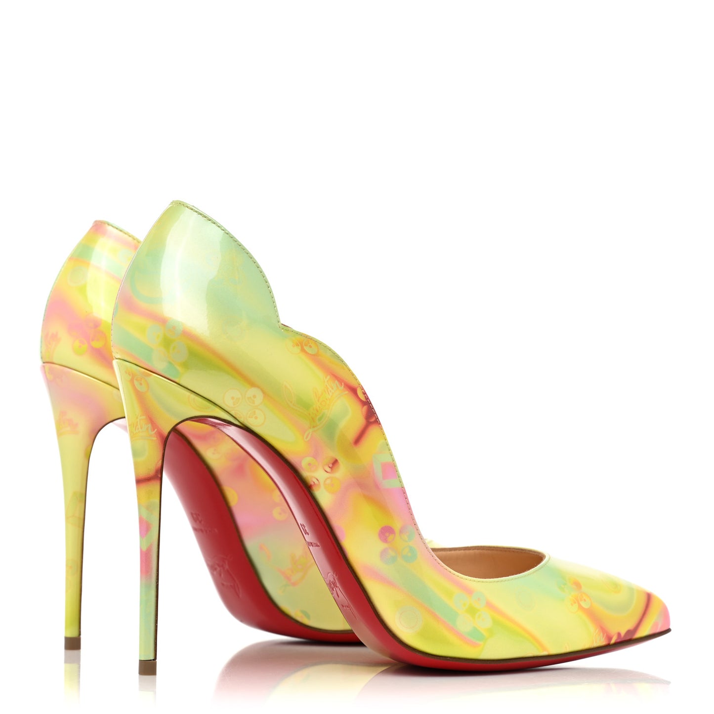 Patent Loubi Marble Hot Chick 100 Pumps 39 Multicolor
