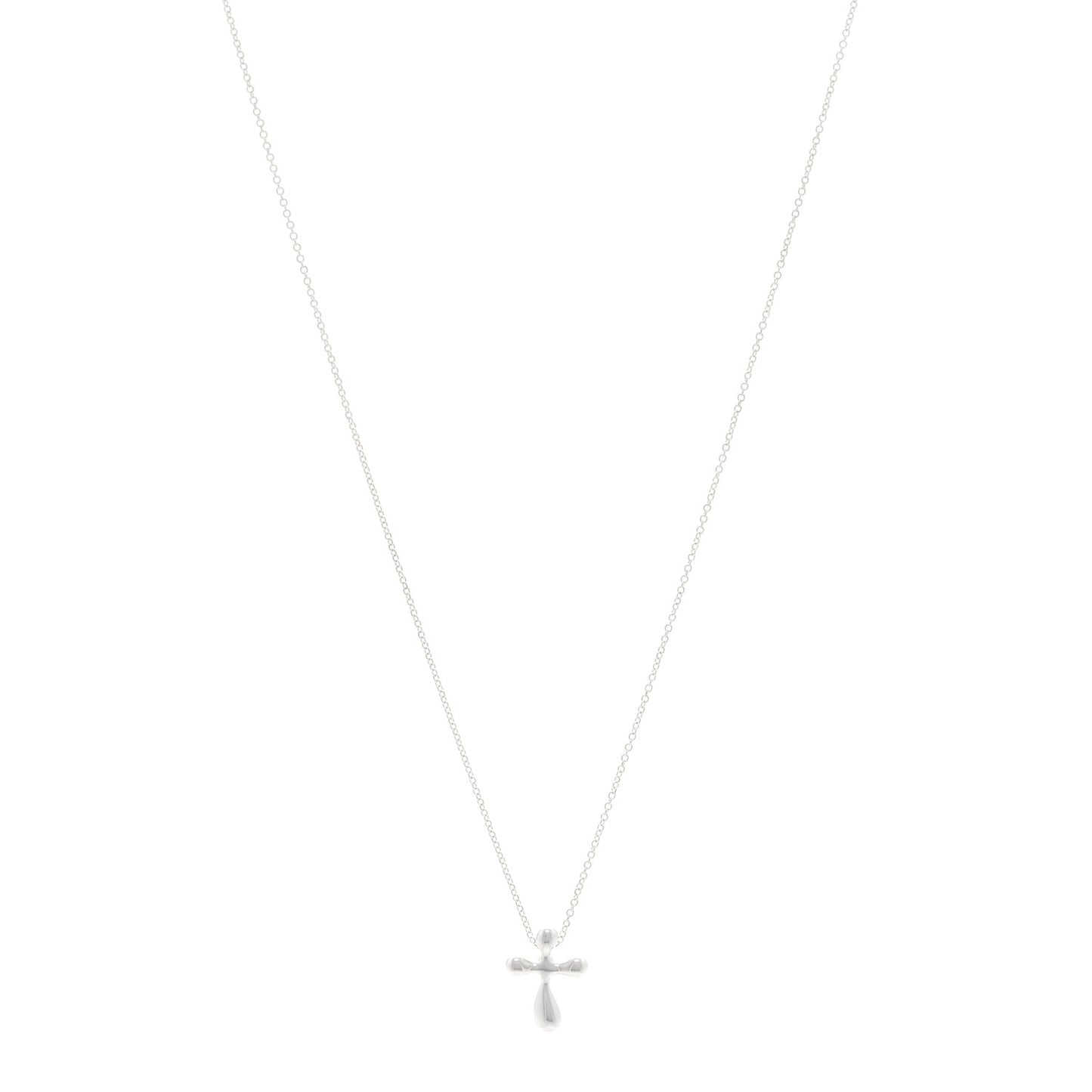 Sterling Silver 12mm Elsa Peretti Cross Pendant Necklace