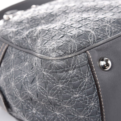 Dolce & Gabbana Woven Calfskin Miss Biz Bowler Grey 10 of 11