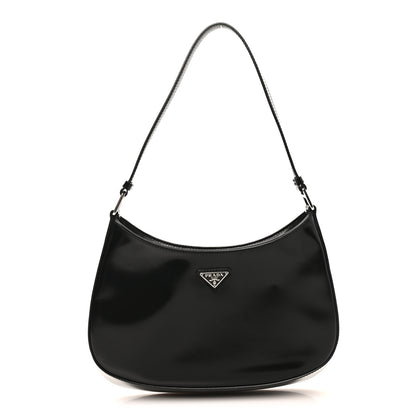 Prada Spazzolato Cleo Shoulder Bag Black 1 of 9
