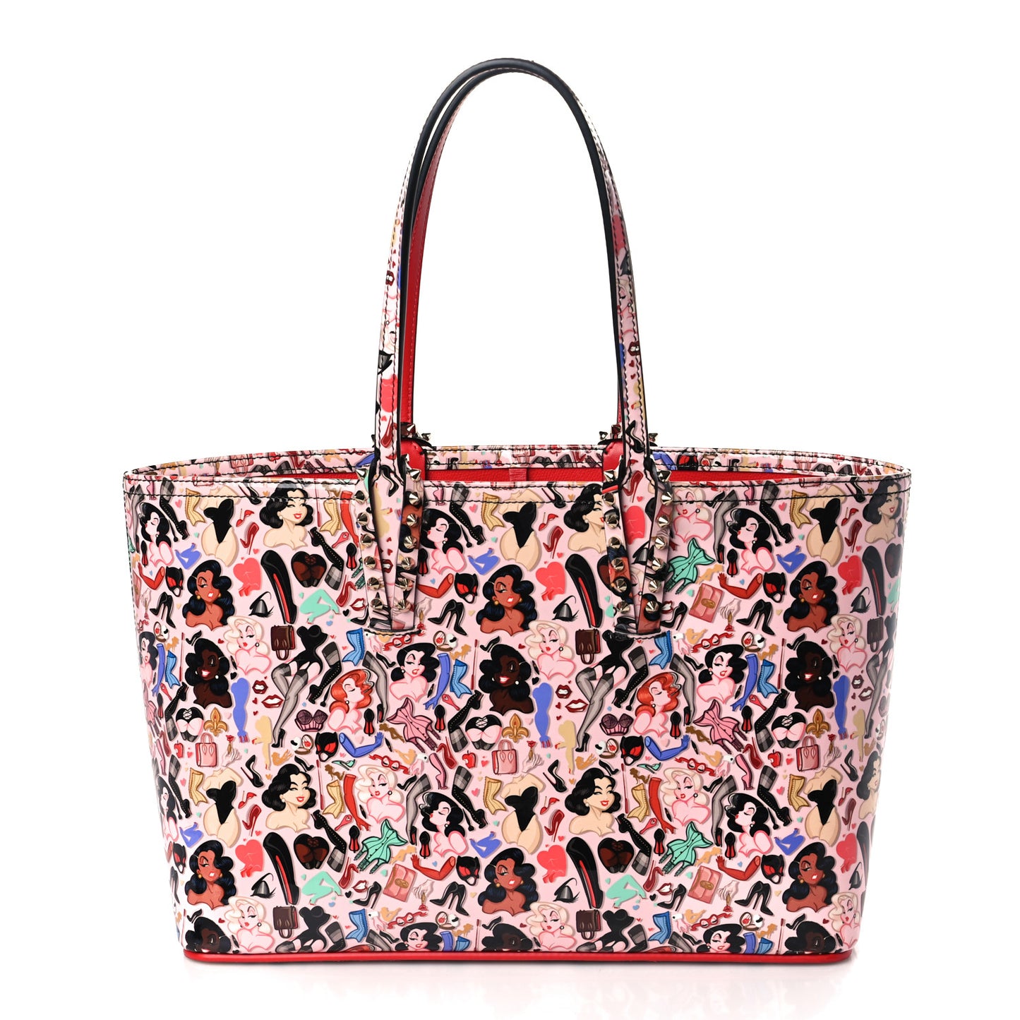 Patent Calfskin Small Dita Cabata Tote Red