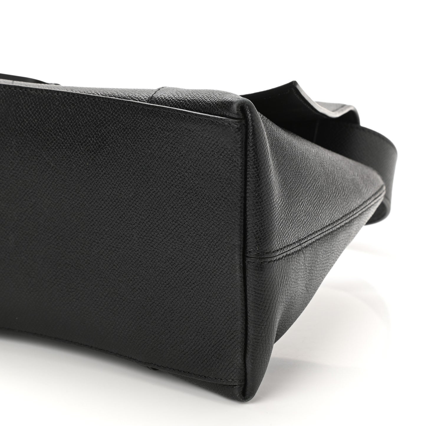 Grained Calfskin Monochrome M Downtown Shoulder Bag Black