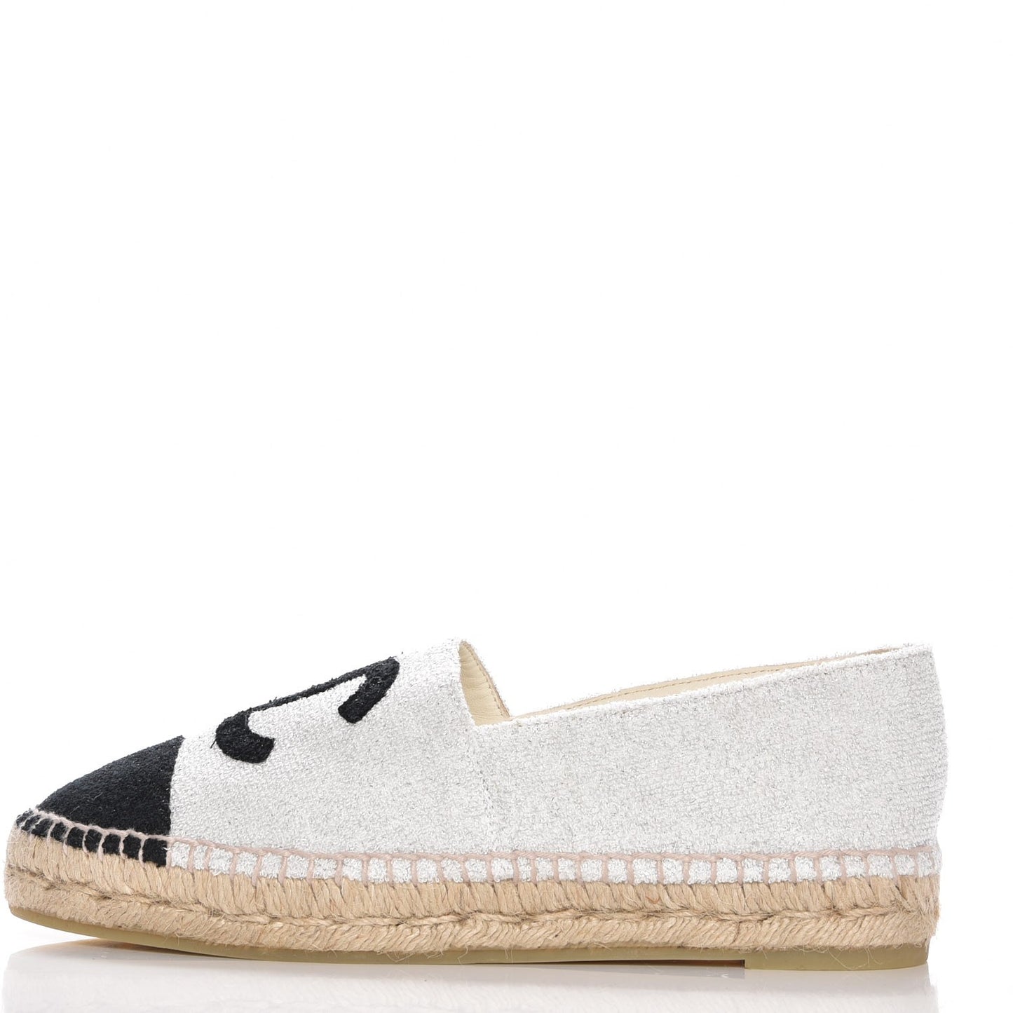 Fabric CC Espadrilles 37 Silver Black