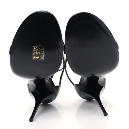 Saint Laurent Calfskin Cassandra 100 Sandals 41 Black 5 of 9
