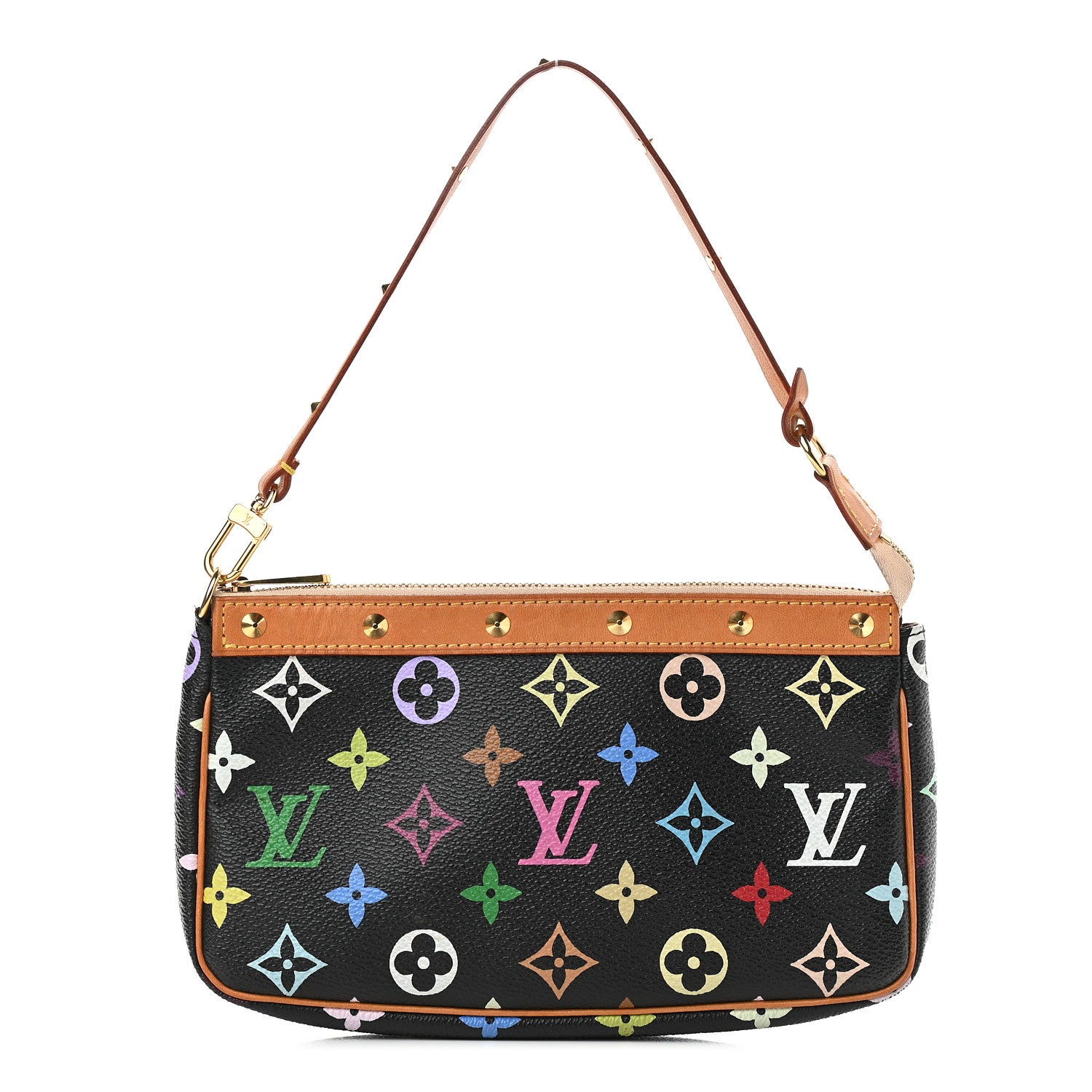Louis Vuitton Monogram Multicolor Pochette Accessories Black 1 of 9