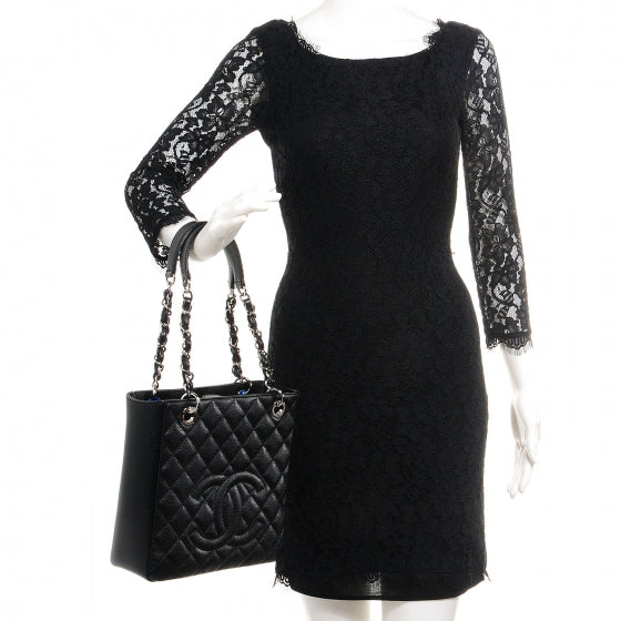 Chanel Caviar Petit Shopping Tote PST Black 2 of 8