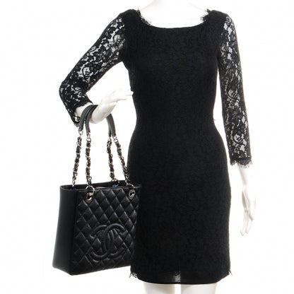 Chanel Caviar Petit Shopping Tote PST Black 2 of 8