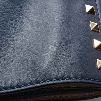 Valentino Garavani Nappa Medium Rockstud Soft Tote Indigo 12 of 12
