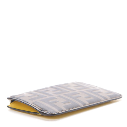 Fendi Vitello Cruise F is Fendi Bi-Color FF 1974 Embossed Key Case Pouch Maya Black Sunflower 4 of 8