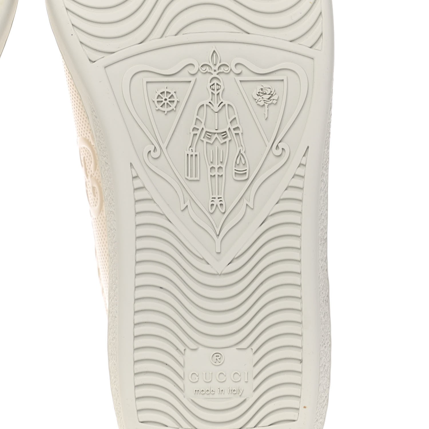 Gucci Calfskin GG Tennis Embossed Womens Ace Sneakers 39 Mystic White 7 of 10