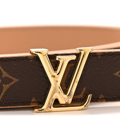 Louis Vuitton Calfskin Monogram 20mm LV Iconic Reversible Belt 85 34 Arizona Beige 6 of 7