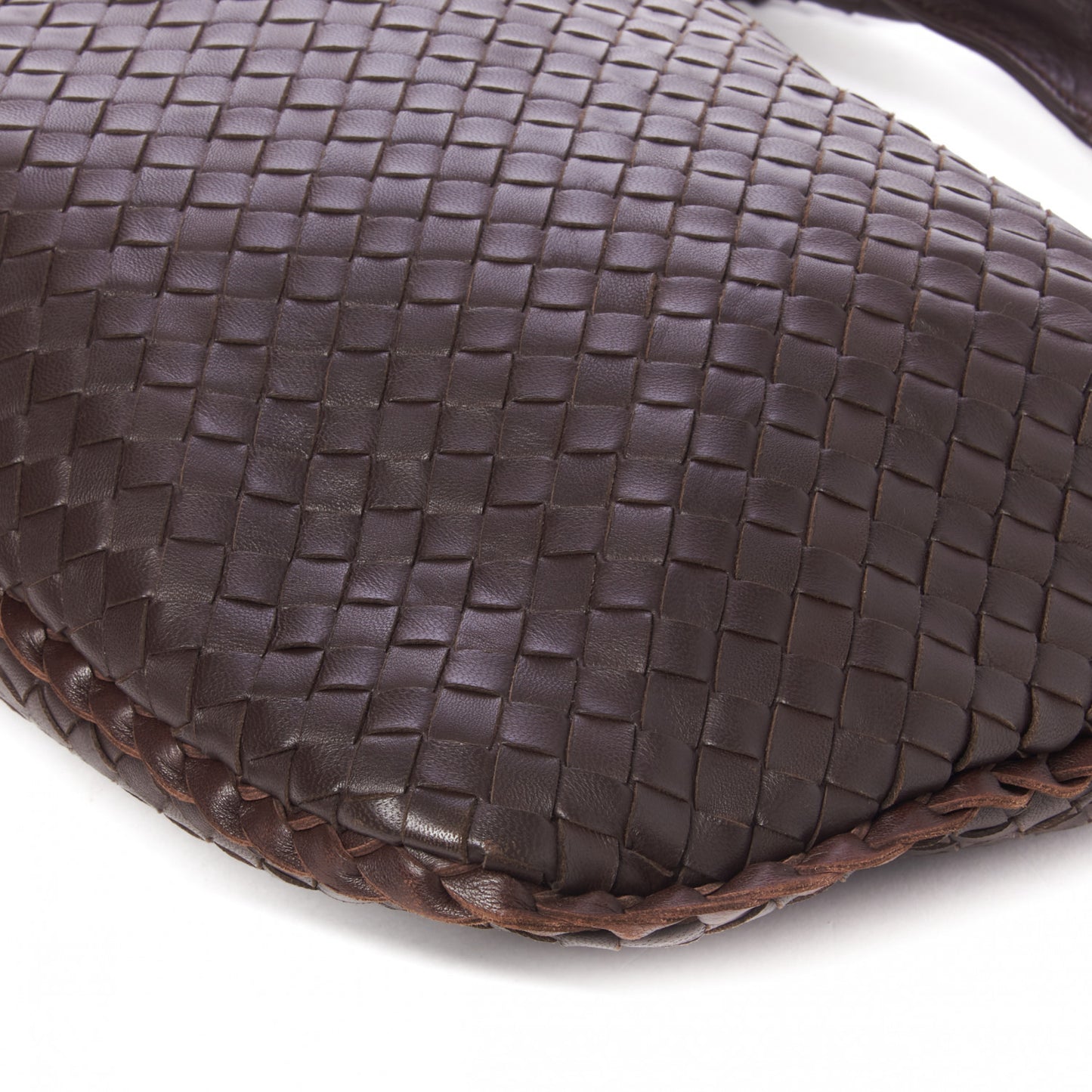 Nappa Intrecciato Medium Veneta Hobo Ebano