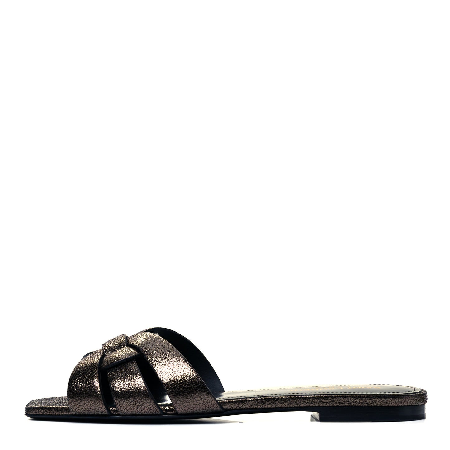 Evora Nu Pied 05 Slide Sandals 37 Black Gunmetal